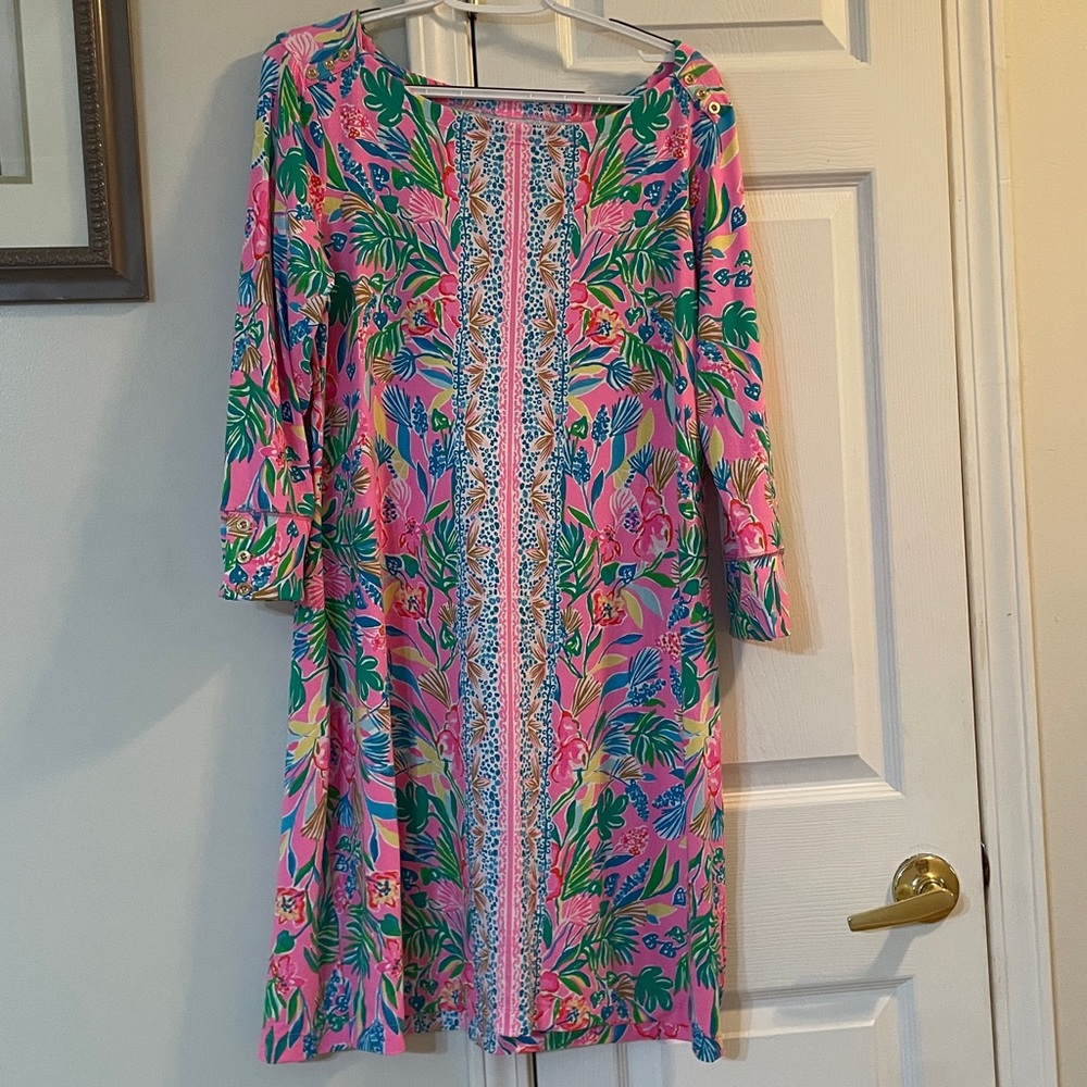 NWOT Havana Pink Casa Jaguar Lilly Pulitzer Sophie Dress XL - Picture 1 of 9